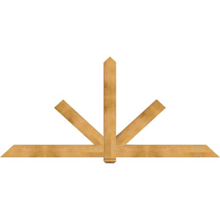 Ekena Millwork Kennewick Rough Sawn Timber Gable Bracket, Western Red Cedar, 108"W x 49"H x 4"D x 6"F, 11/12 Pitch GBW108X49X0406KEN00RWR